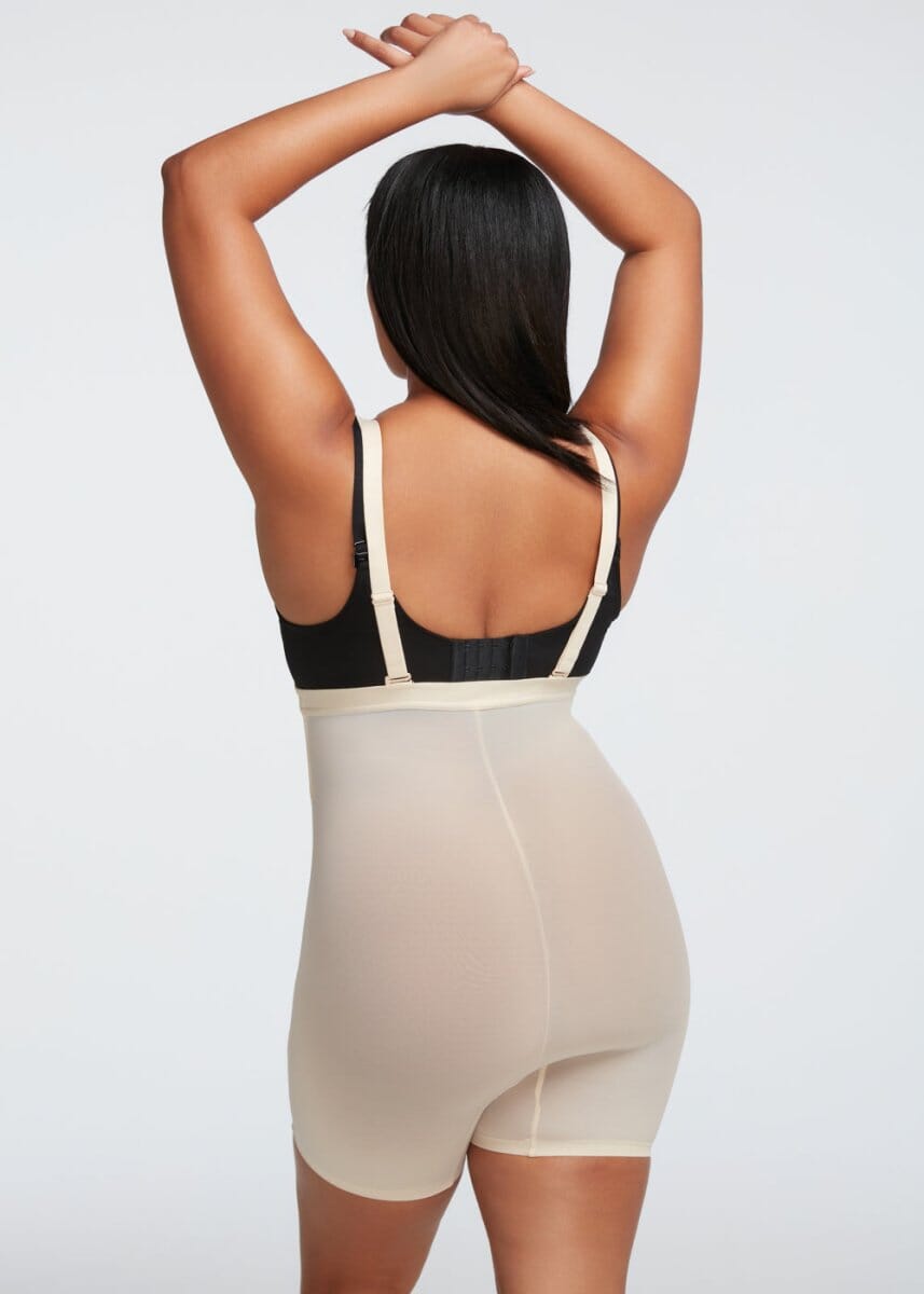 PowerMesh X Panel High-Waist Shorts
