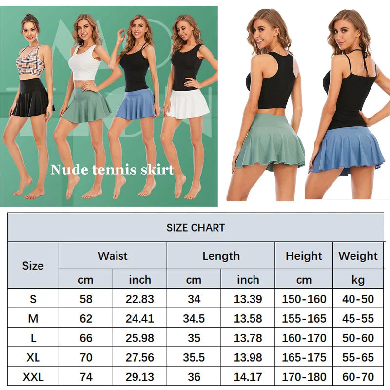 Women Sports Tennis Skort