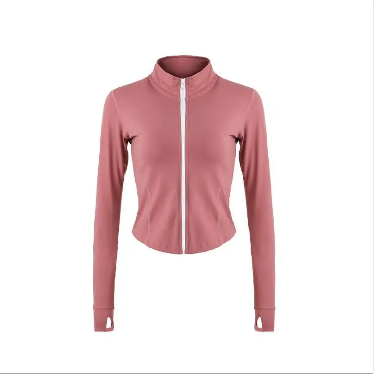 Carethier Autumn Sports Jacket – Zip-Up Fitness & Yoga Top
