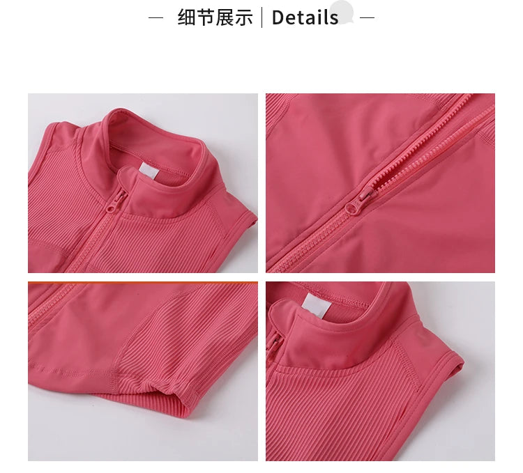 Sleeveless Zipper Yoga Tops