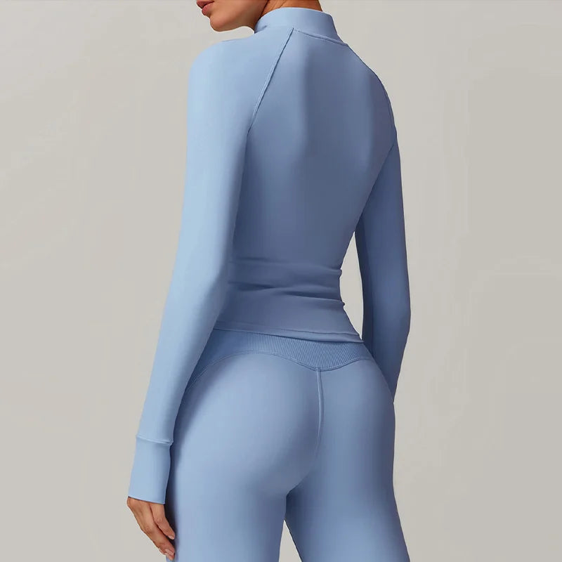 Carethier Slim Fit Workout Jacket – Quick-Dry Yoga & Running Activewear