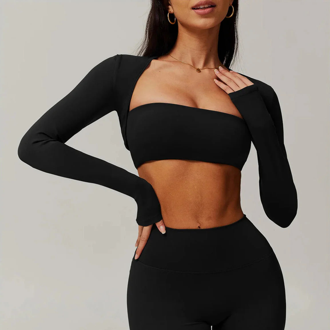 Ascendancy Brushed Shawl Long Sleeve Top