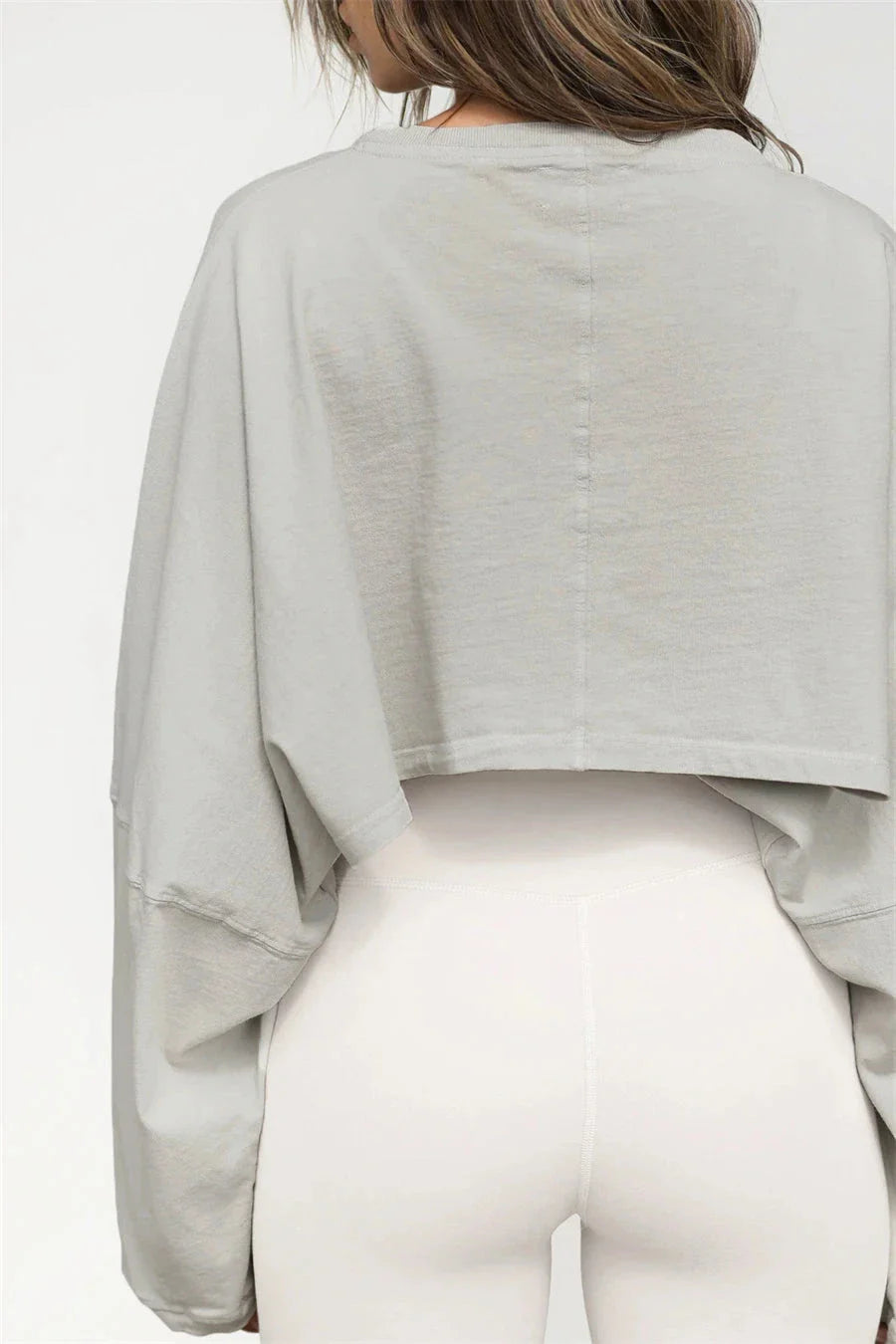 Emblem Crop Top Long Sleeve