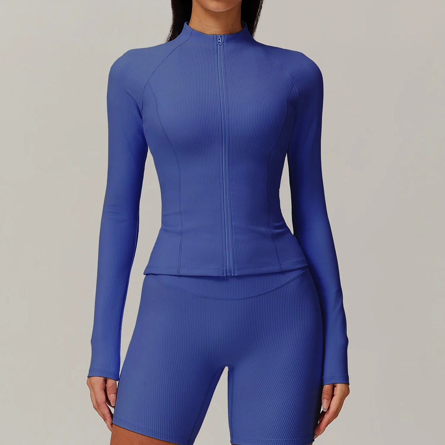Carethier Seamless Crop Top – Quick-Dry Long Sleeve Yoga & Gym Shirt