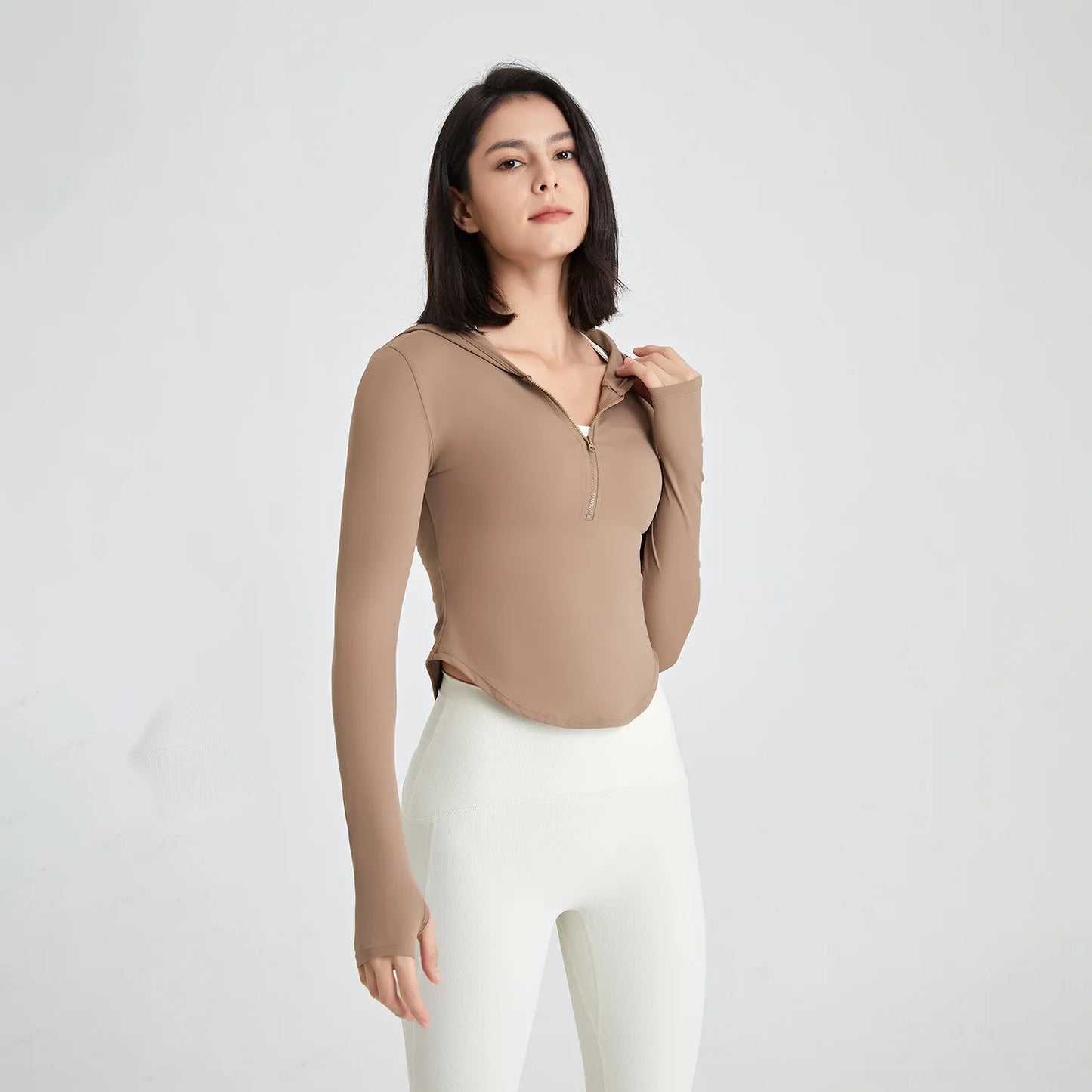 Stretch Sports Jacket – Slim Fit Zip-Up Yoga & Running Hoodie