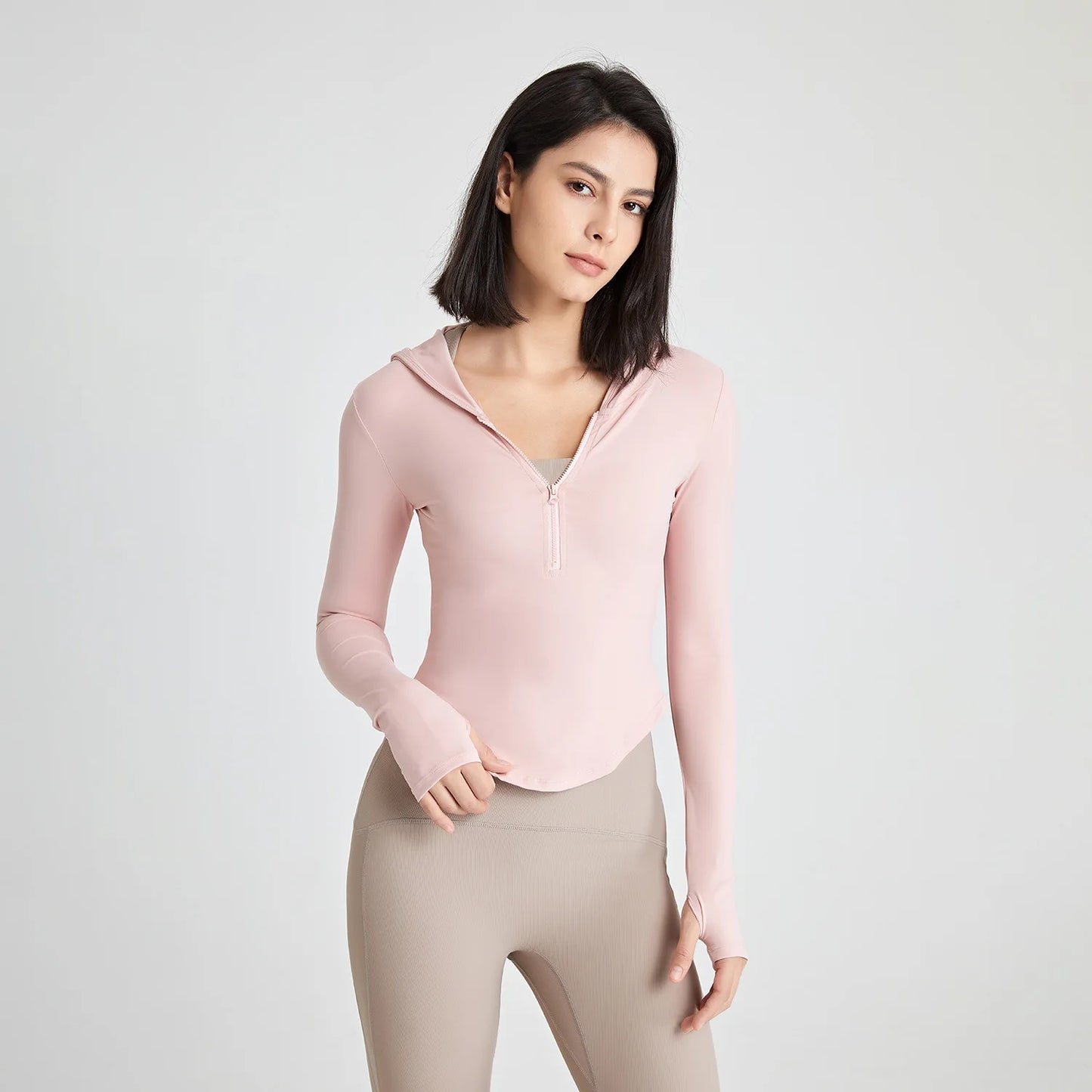 Stretch Sports Jacket – Slim Fit Zip-Up Yoga & Running Hoodie