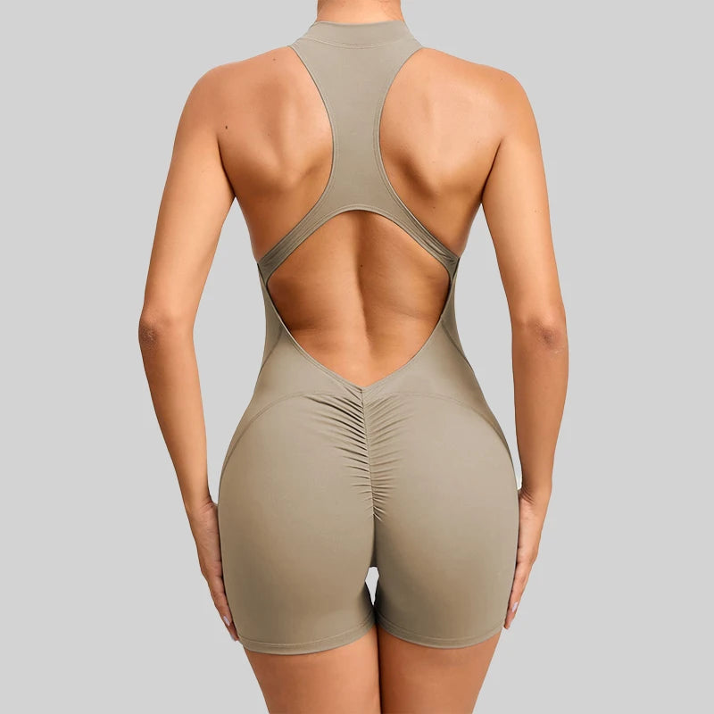 V-Back Scrunch Jumpsuit