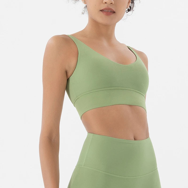 Sexy Deep V Shockproof Running Bra