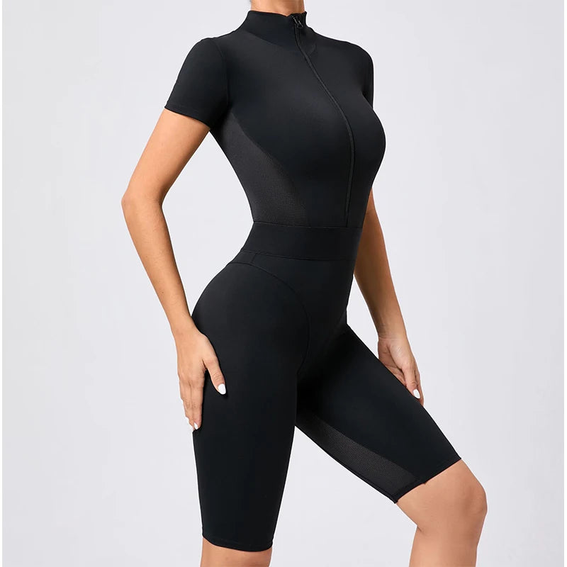 Zipper One-Piece Women Tracksuit