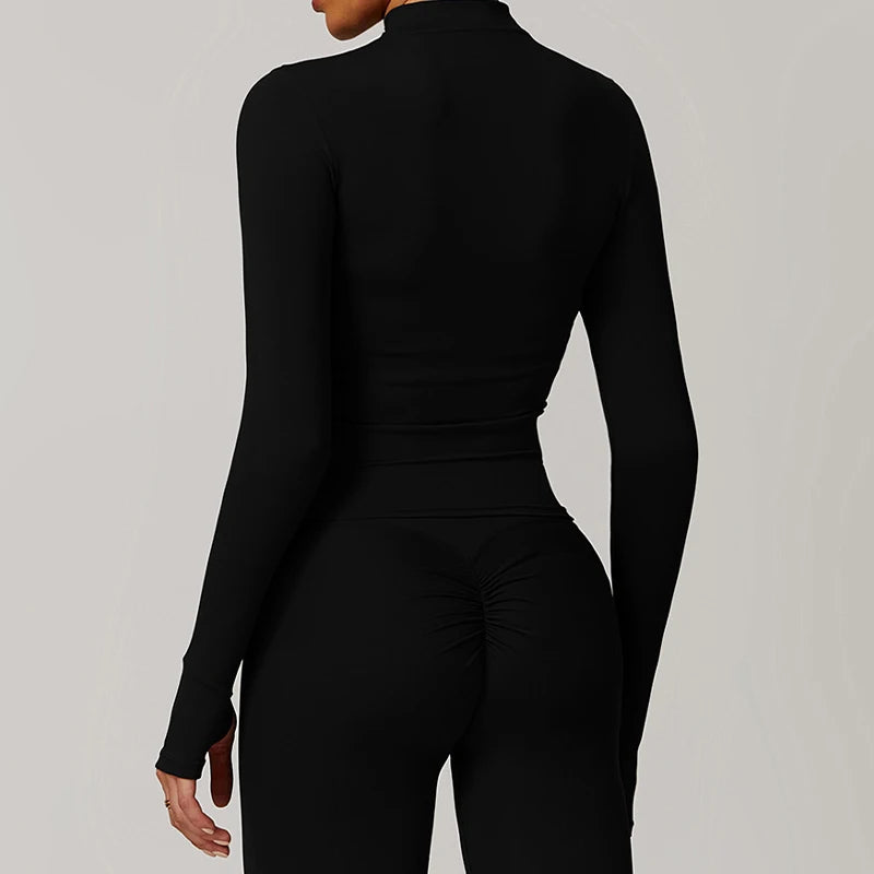 Carethier Slim Fit Sports Jacket – Quick-Dry Yoga & Running Top