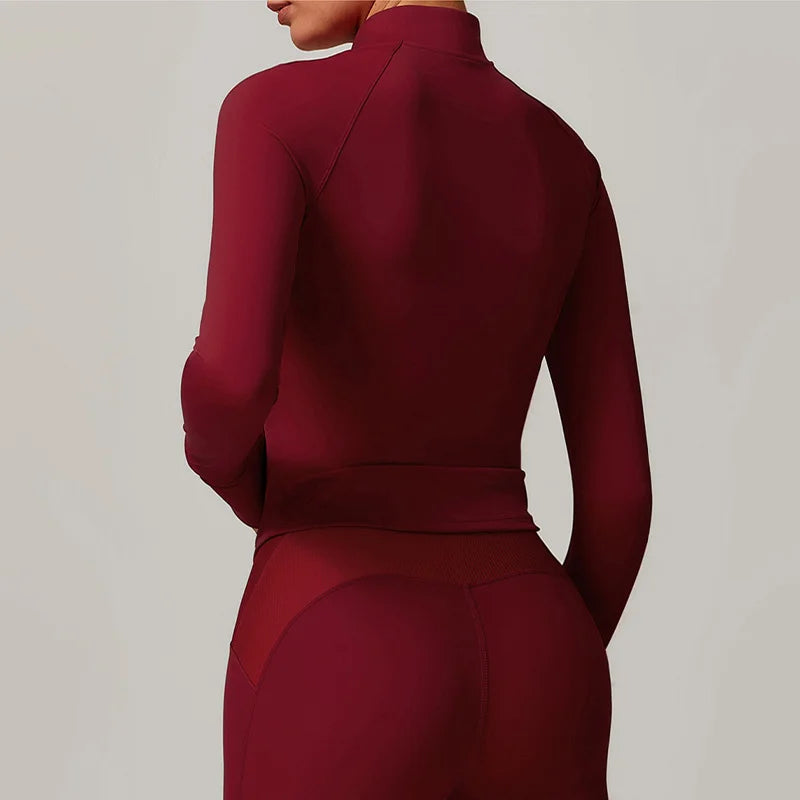 Carethier Slim Fit Workout Jacket – Quick-Dry Yoga & Running Activewear