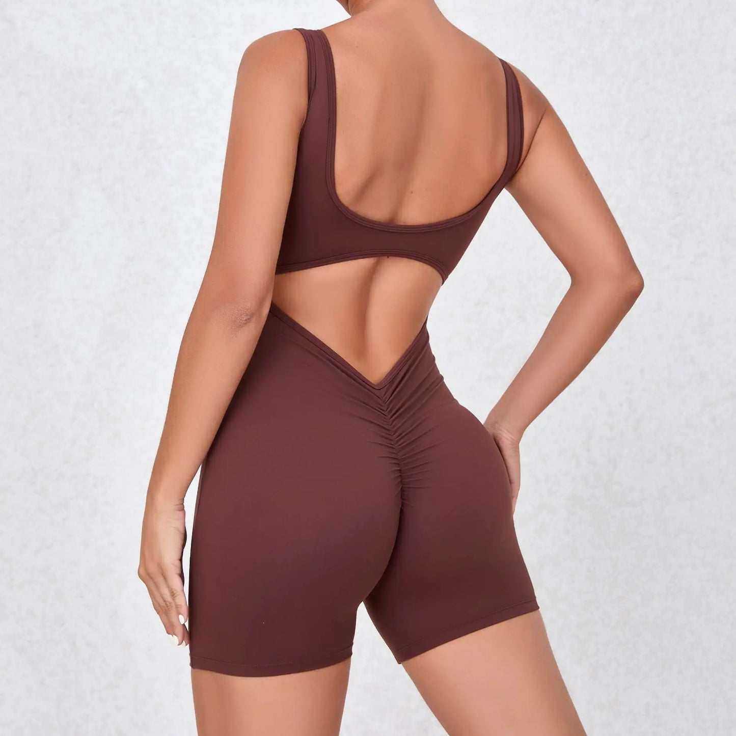 V Back One-Piece Suit Bodysuits