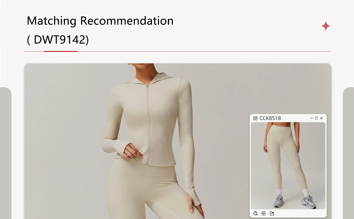 Zipper Running Yoga Workout Jacket