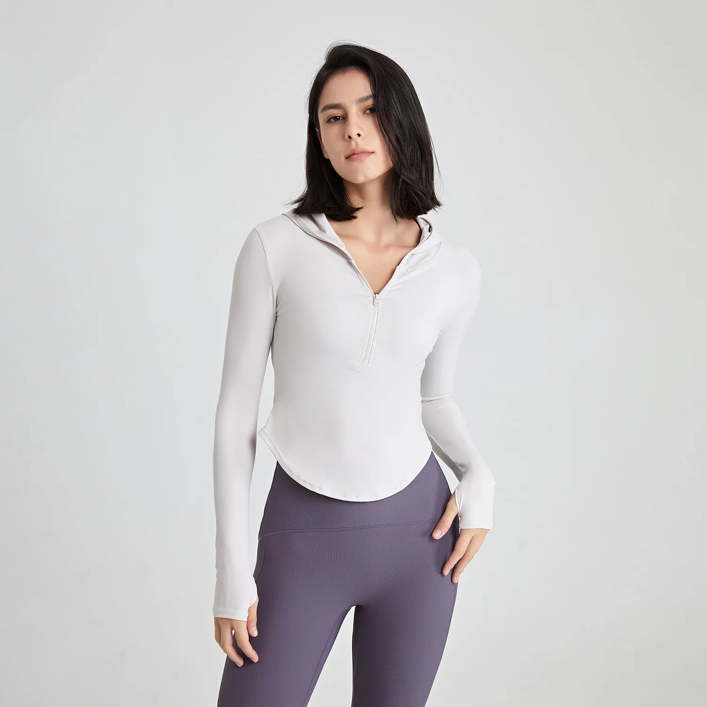Stretch Sports Jacket – Slim Fit Zip-Up Yoga & Running Hoodie