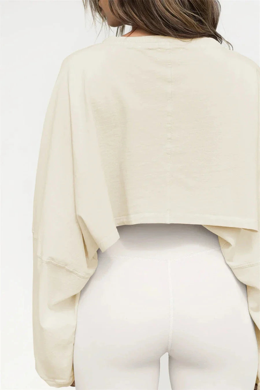 Emblem Crop Top Long Sleeve