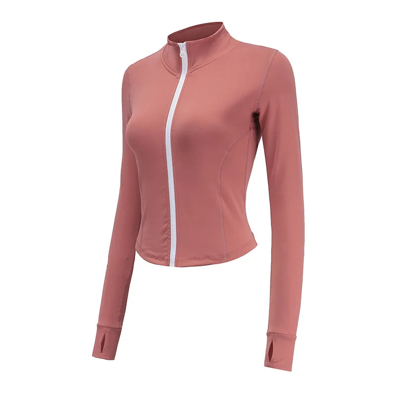 Carethier Autumn Sports Jacket – Zip-Up Fitness & Yoga Top