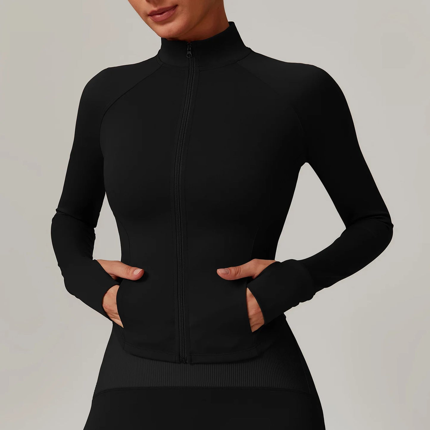 Carethier Slim Fit Workout Jacket – Quick-Dry Yoga & Running Activewear