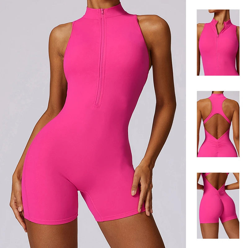 V-Back Scrunch Jumpsuit
