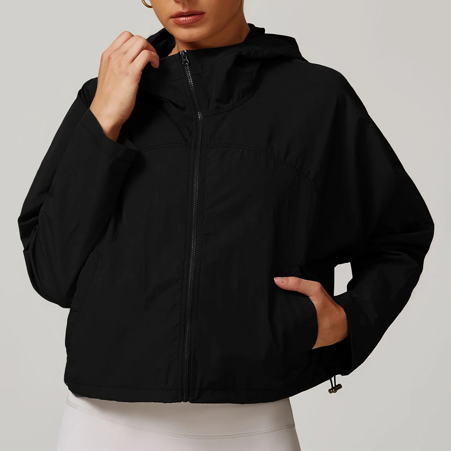 Carethier Windproof Sports Jacket – Quick-Dry Zip-Up Running Top