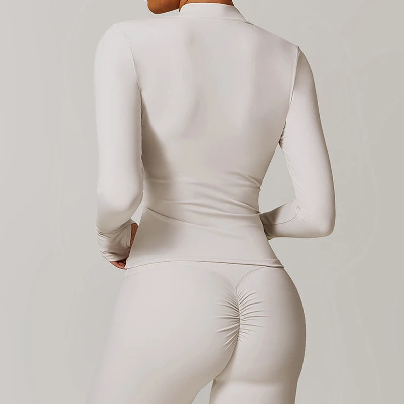 Carethier Slim Fit Sports Jacket – Quick-Dry Yoga & Running Top