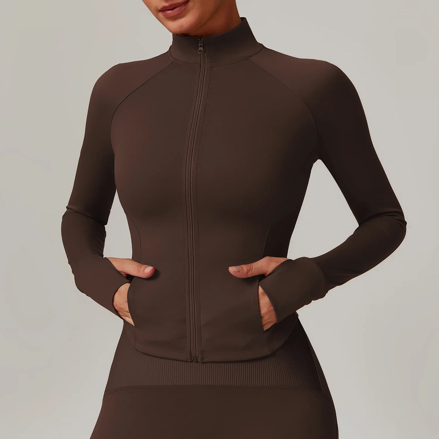 Carethier Slim Fit Workout Jacket – Quick-Dry Yoga & Running Activewear