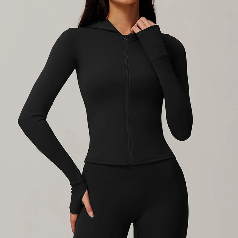Zipper Running Yoga Workout Jacket