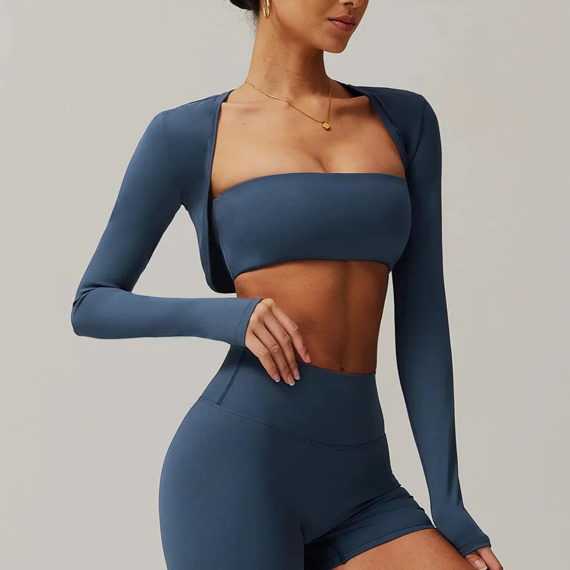 Ascendancy Brushed Shawl Long Sleeve Top
