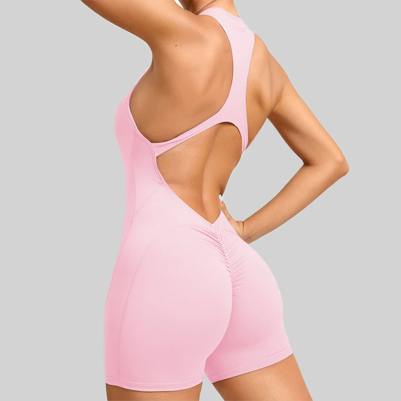 V-Back Scrunch Jumpsuit