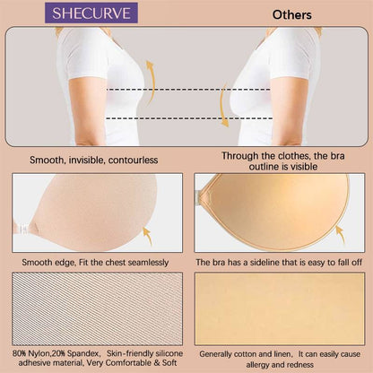 Adhesive Reusable Invisible Silicone Push Up Bra-(2 PACK)