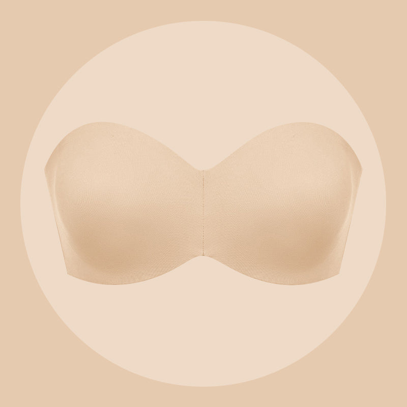 ®Full Support Non-Slip Convertible Bandeau Bra -Nude