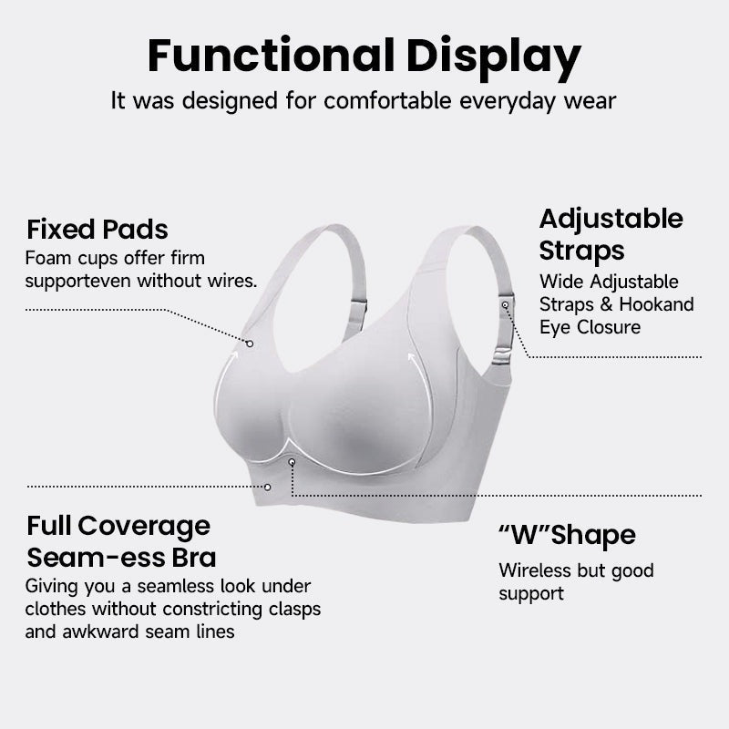 Daily Comfort Wireless Shaper Bra-BLACK+GREY+SKIN