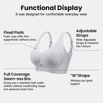 RosyCurve™-Enhanced W Support Adjustment Comfort Bra