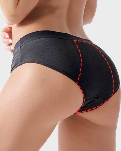 Low-waist bamboo fiber physiological underwear with four-layer protection for comfort