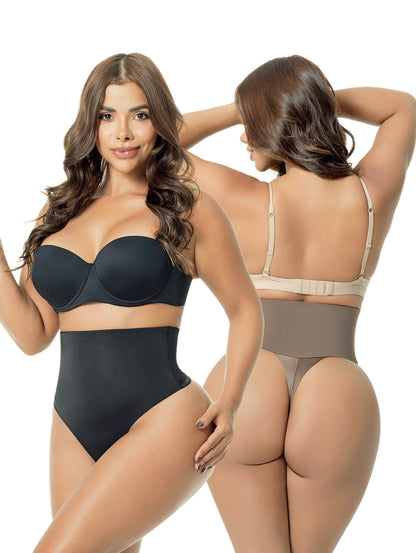 Microfiber Tummy Control Panties | Seamless Thong-Style Underwear