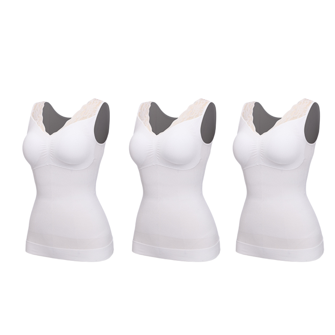 Pack 3 - IONFit™ Hourglass Sculpting Vest with  Built-in Bra