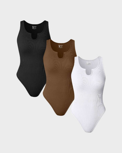 Ribbed Sleeveless Tank Bodysuits