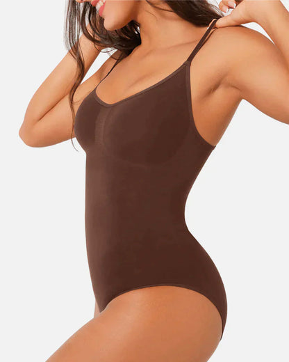 Seductive Seamless Cami Bodysuit Shapewear With Thong