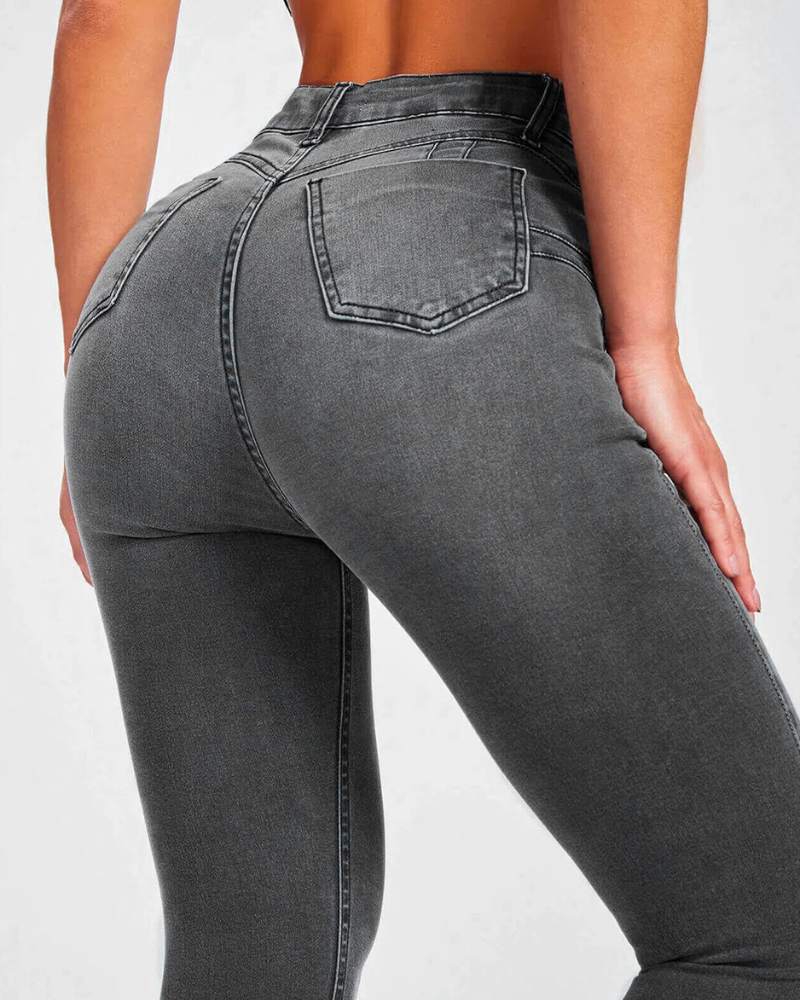 Slim Fit Pencil Pants Stretch High-rise Jeans