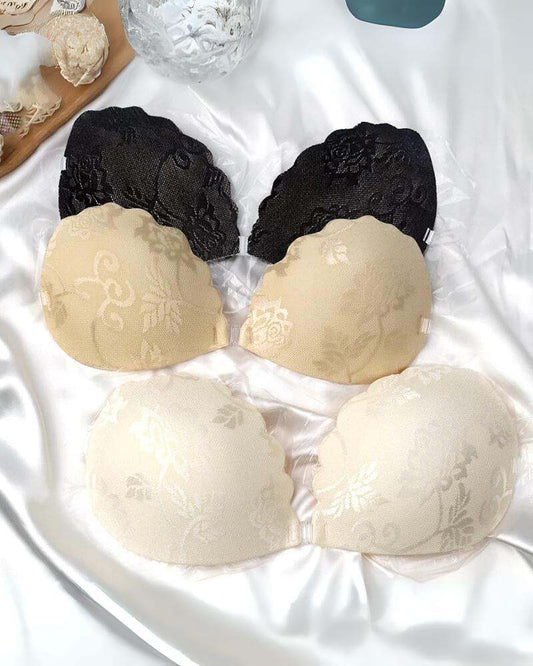 Lace Invisible Reusable Push Up Bra With Removable Straps