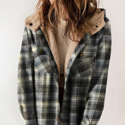 Curvevera Teddy Bear Flannel Jacket