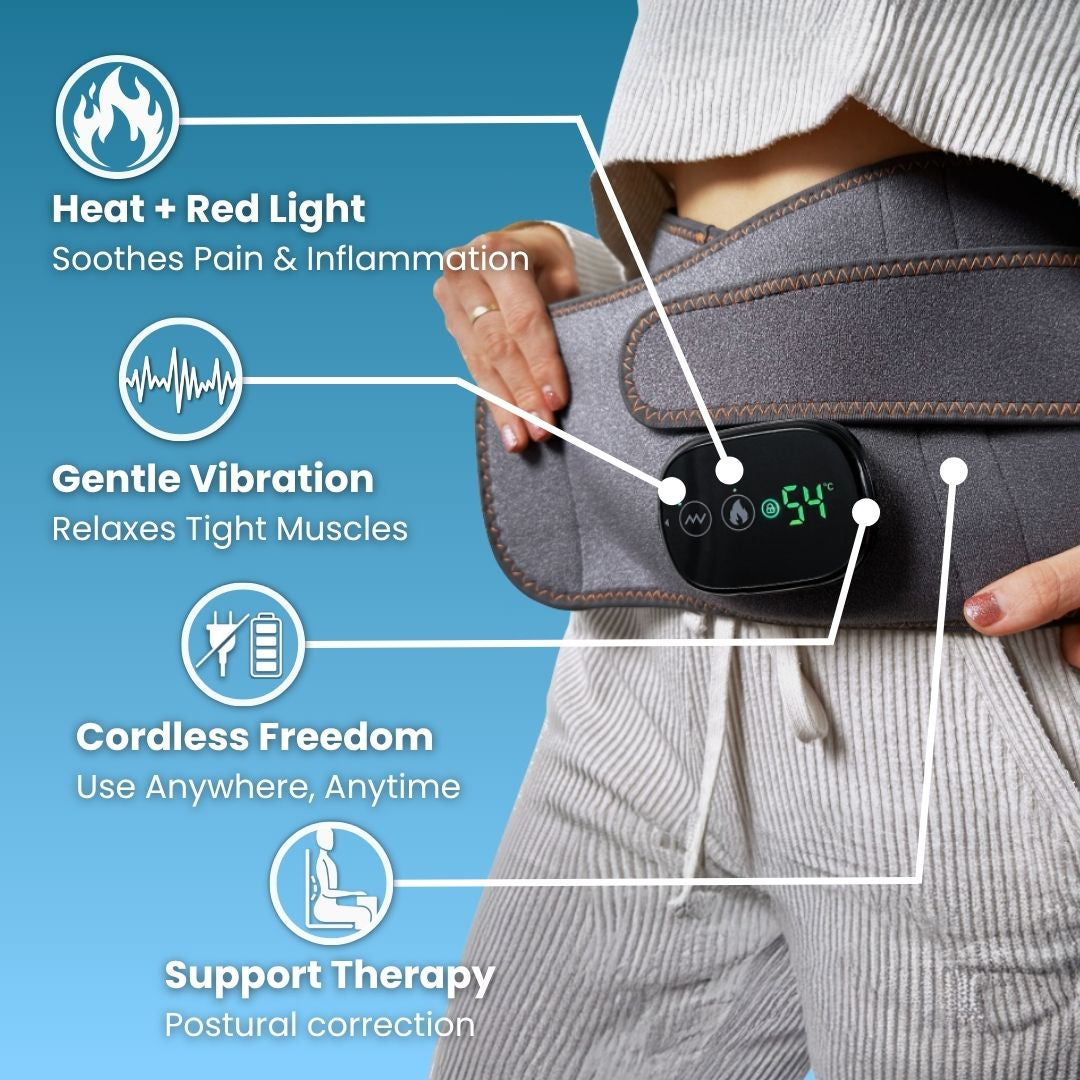 3-in-1 Red Light Therapy & Vibration Massage Belt