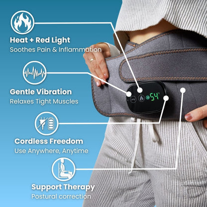 3-in-1 Red Light Therapy & Vibration Massage Belt