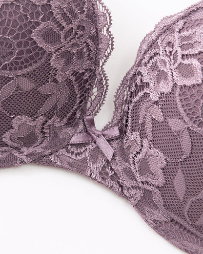 Plunge Push-Up Lace Bra