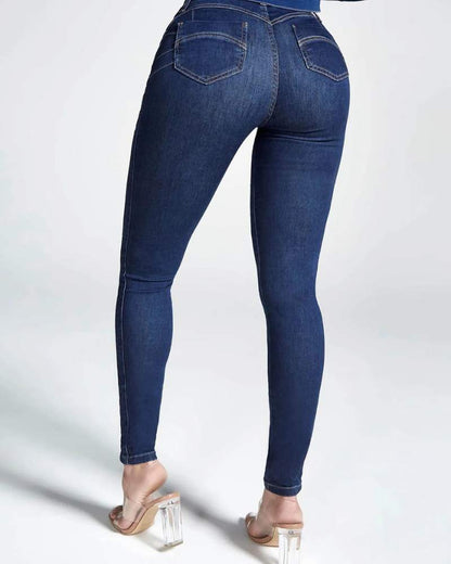 Slim Fit Pencil Pants Stretch High-rise Jeans