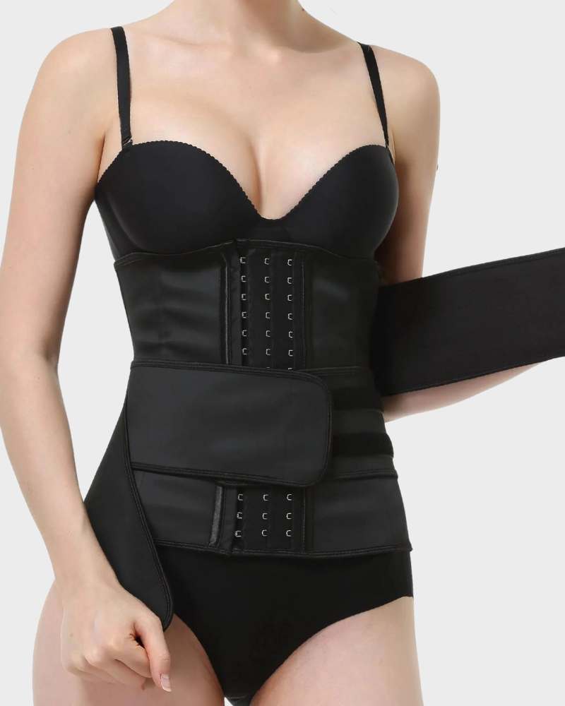 Latex Buckle Waist Corset Belt