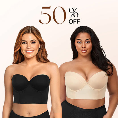 The Low Back Strapless Bra-(BUY 1 GET 1 FREE)Black+Nude