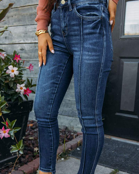 High-Waisted, Hip-Lifting Skinny Jeans