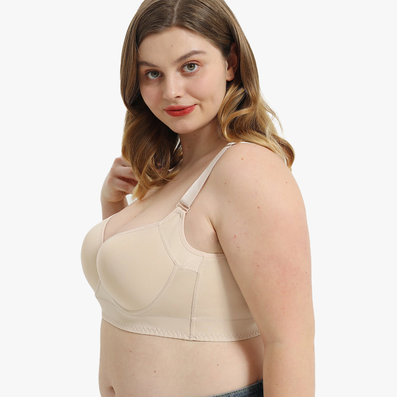 Push-Up Back Smoothing Bra - Beige (2 PACK）