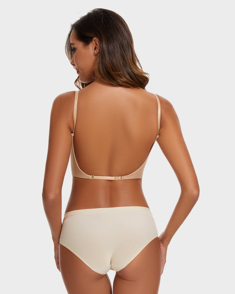 Low Cut U-Shaped Backless Bra