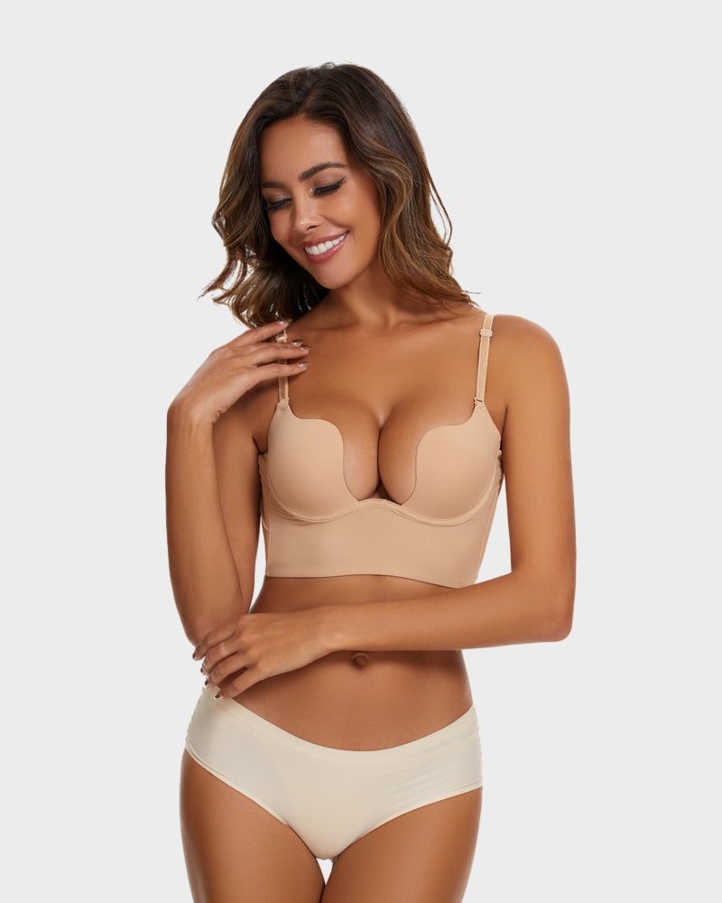 Low Cut U-Shaped Backless Bra